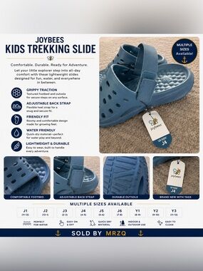 Joybees Kids Trekking Slide Sandal - Blue
